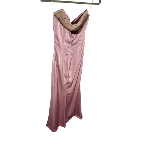 Katie May Taylor Strapless Gown Satin Party Formal Wedding Gala Prom Pink Sz XS - Picture 8 of 10